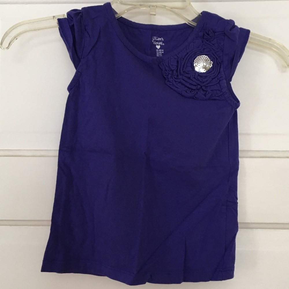 Jillian’s Closet Girls M 5/6 purple tank w/sequins